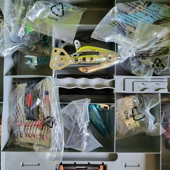 Erector Set Space Chaos Silver Force Dark Pirates 5101 5102 4100A w/ Light Sound - Picture 3 of 4